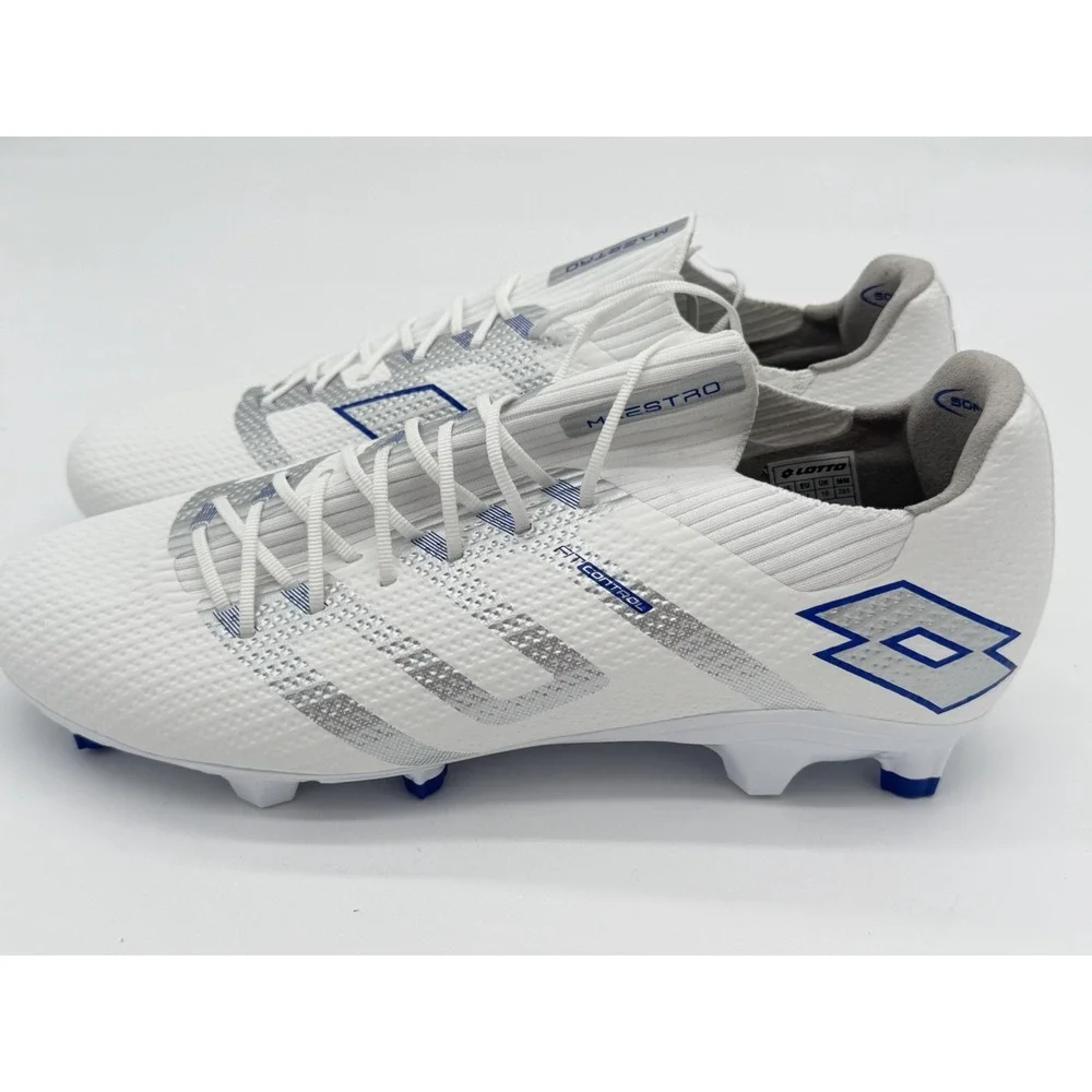 *Affordable!* Mens Size 11 - Lotto Maestro FG Soccer Cleats White Blue CE176